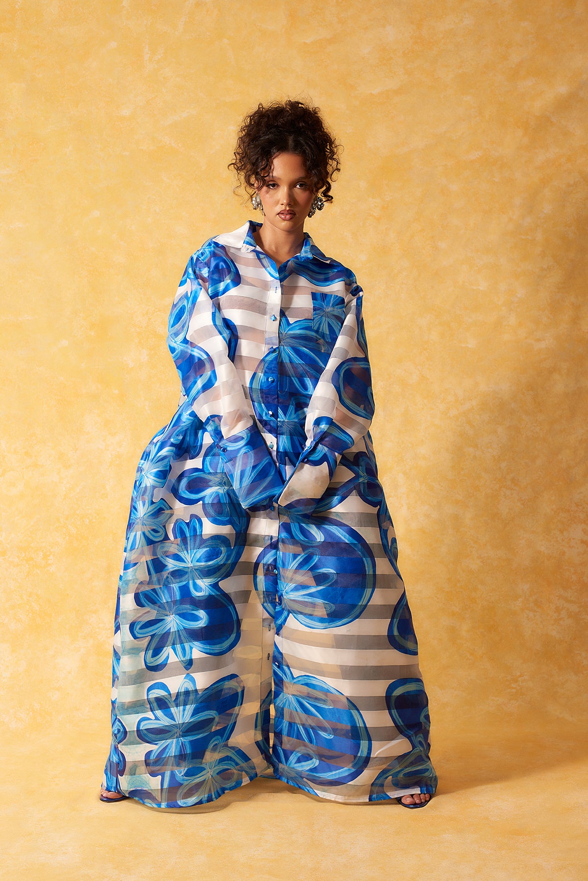 Amira Technical Organza Oversized Long Sleeve Shirt Dress - Dolce Vita Kai Collective Amira Technical Organza Oversized Long Sleeve Shirt Dress - Dolce Vita Kai Collective