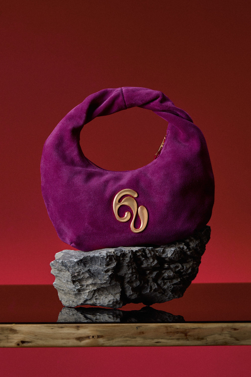 Little London Suede Mini Handbag - Purple