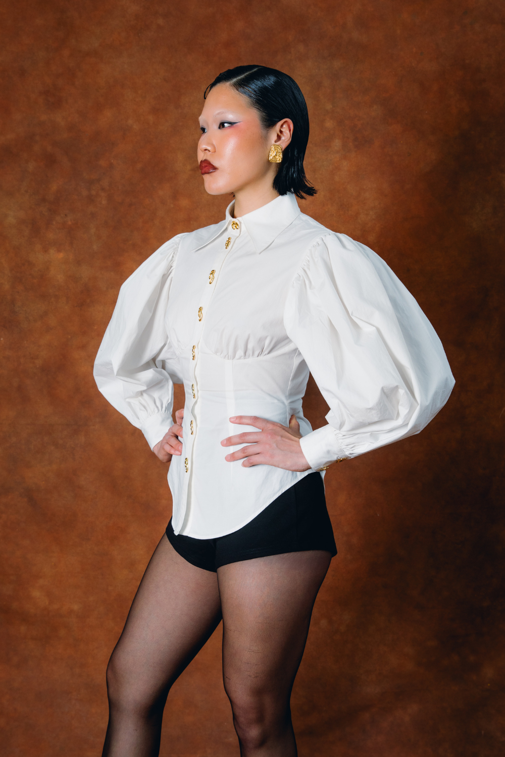 Sloane Sculpted Cotton Shirt - White