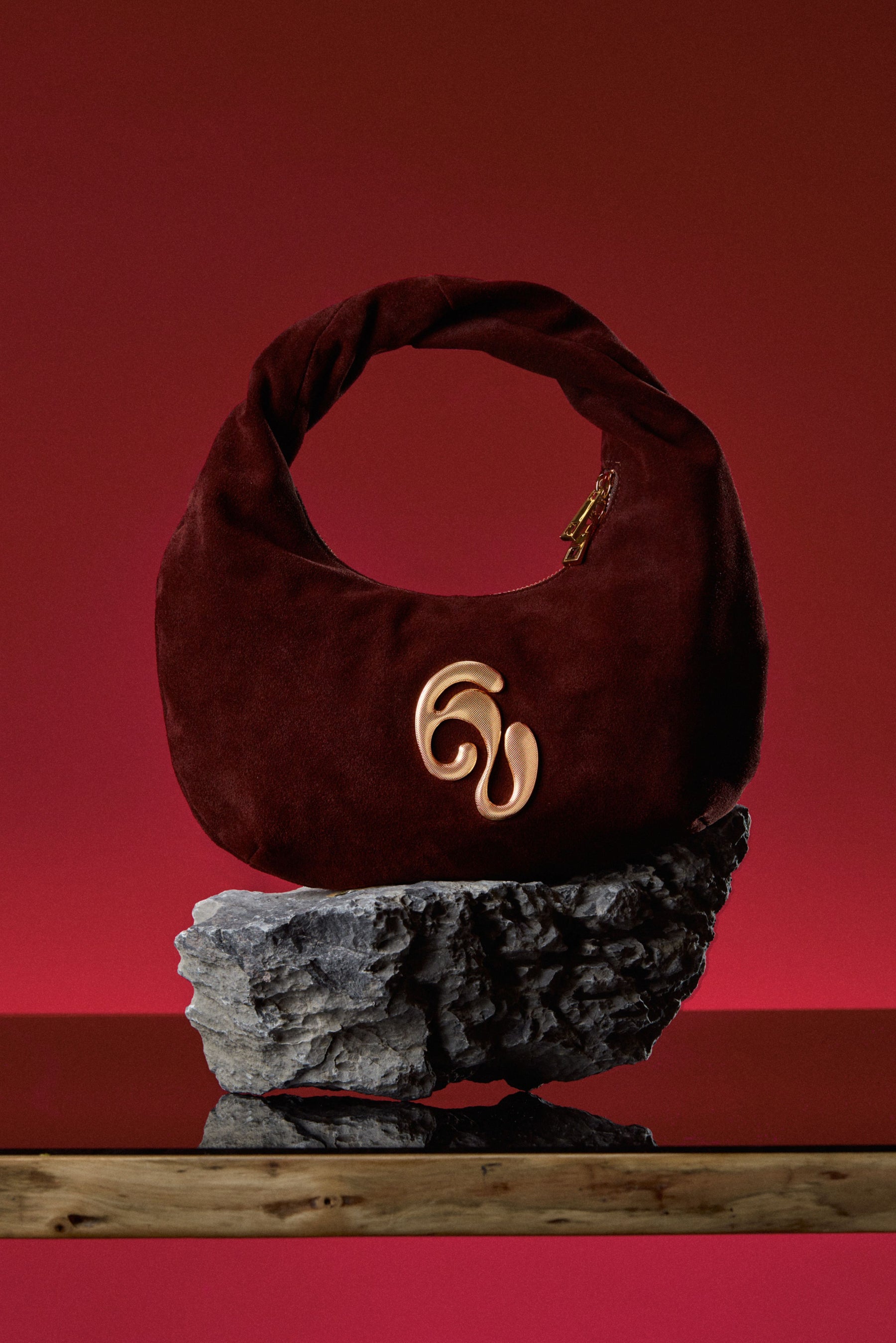 Little London Suede Mini Handbag - Chocolate Brown