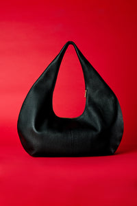 London Togo Leather Maxi Handbag - Black