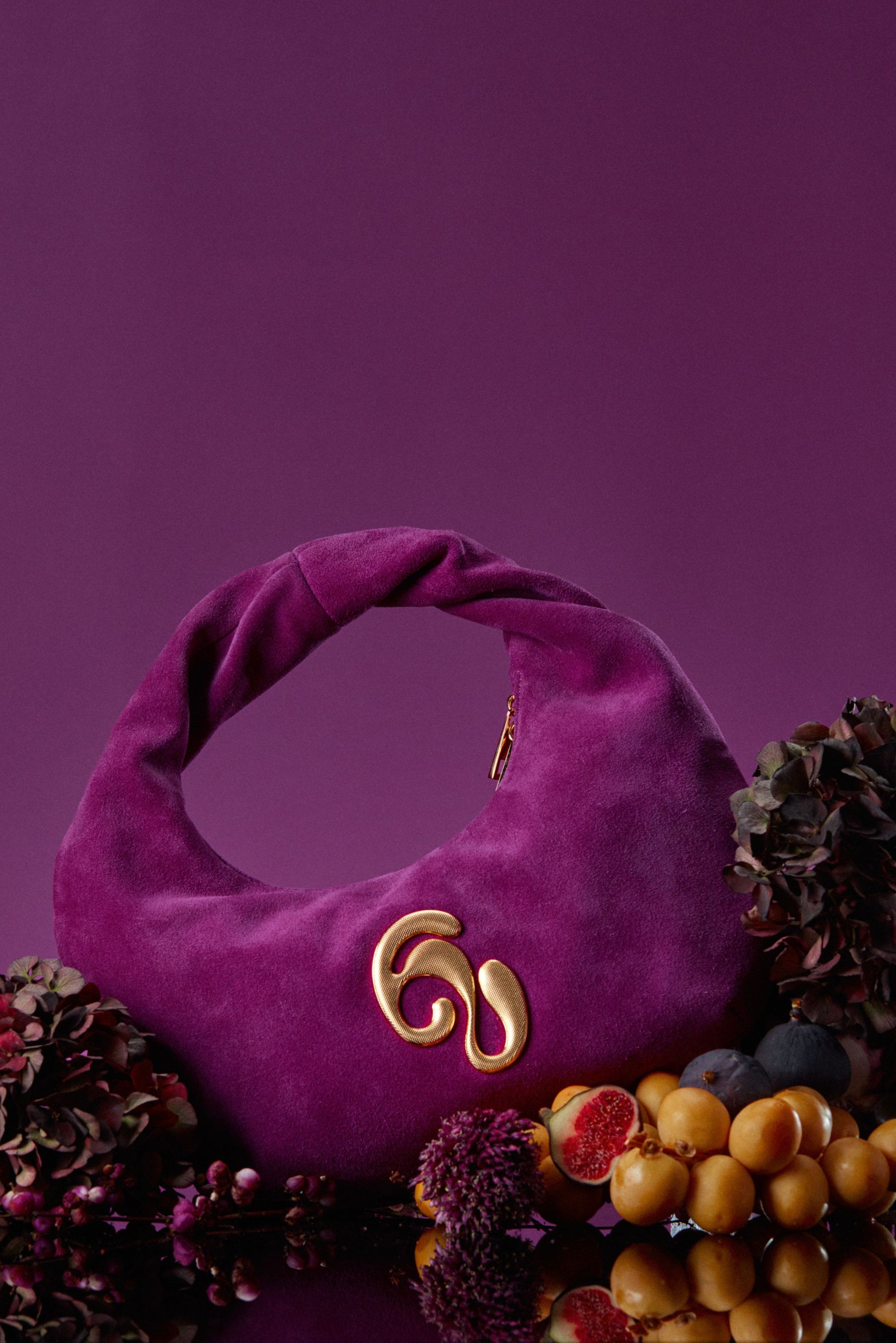 Little London Suede Mini Handbag - Purple