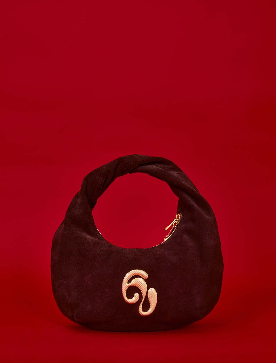 Little London Suede Mini Handbag - Chocolate Brown