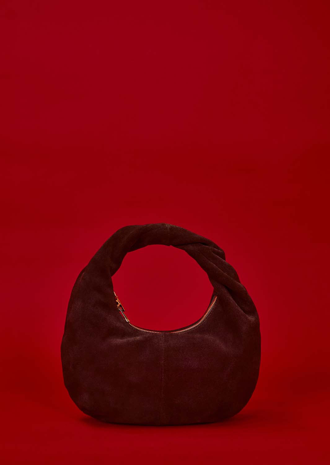 Little London Suede Mini Handbag - Chocolate Brown