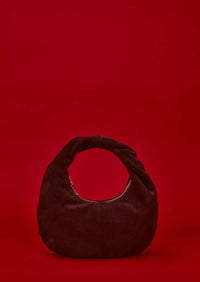 Little London Suede Mini Handbag - Chocolate Brown