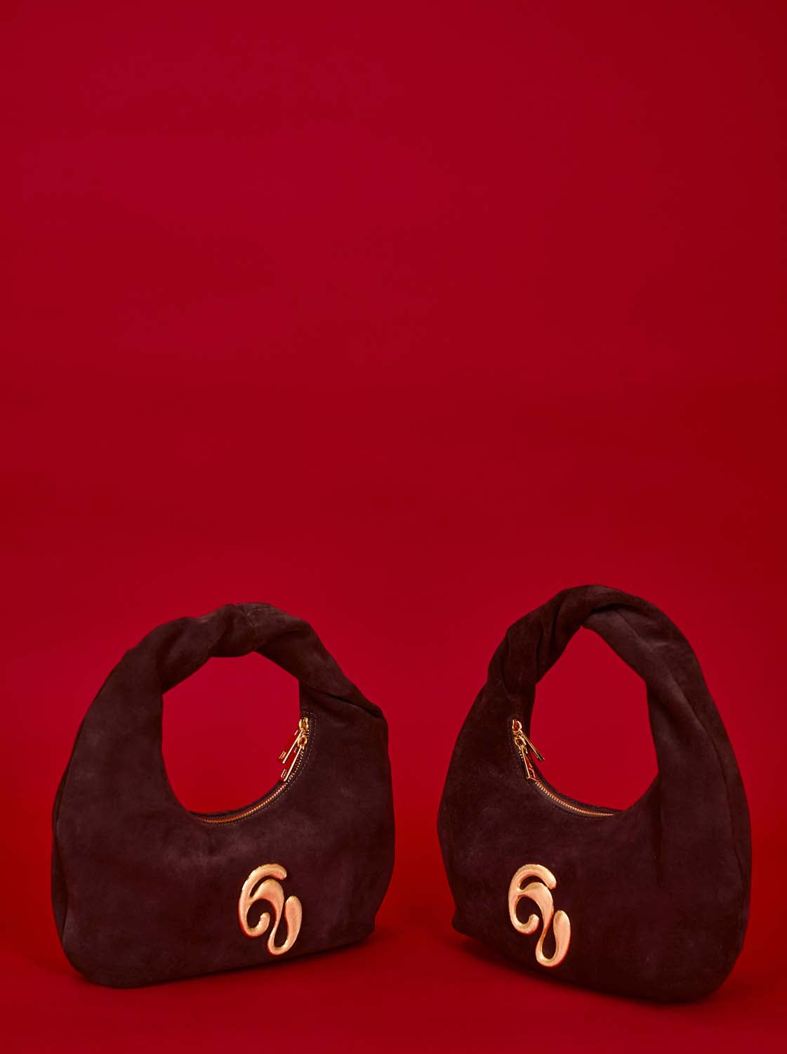 Little London Suede Mini Handbag - Chocolate Brown