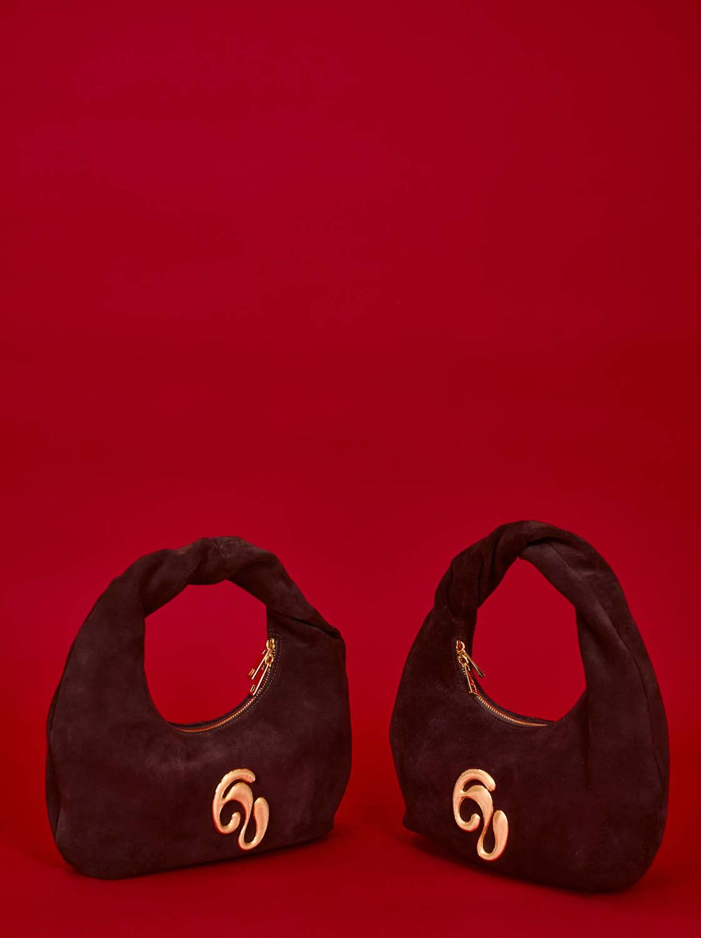 Little London Suede Mini Handbag - Chocolate Brown