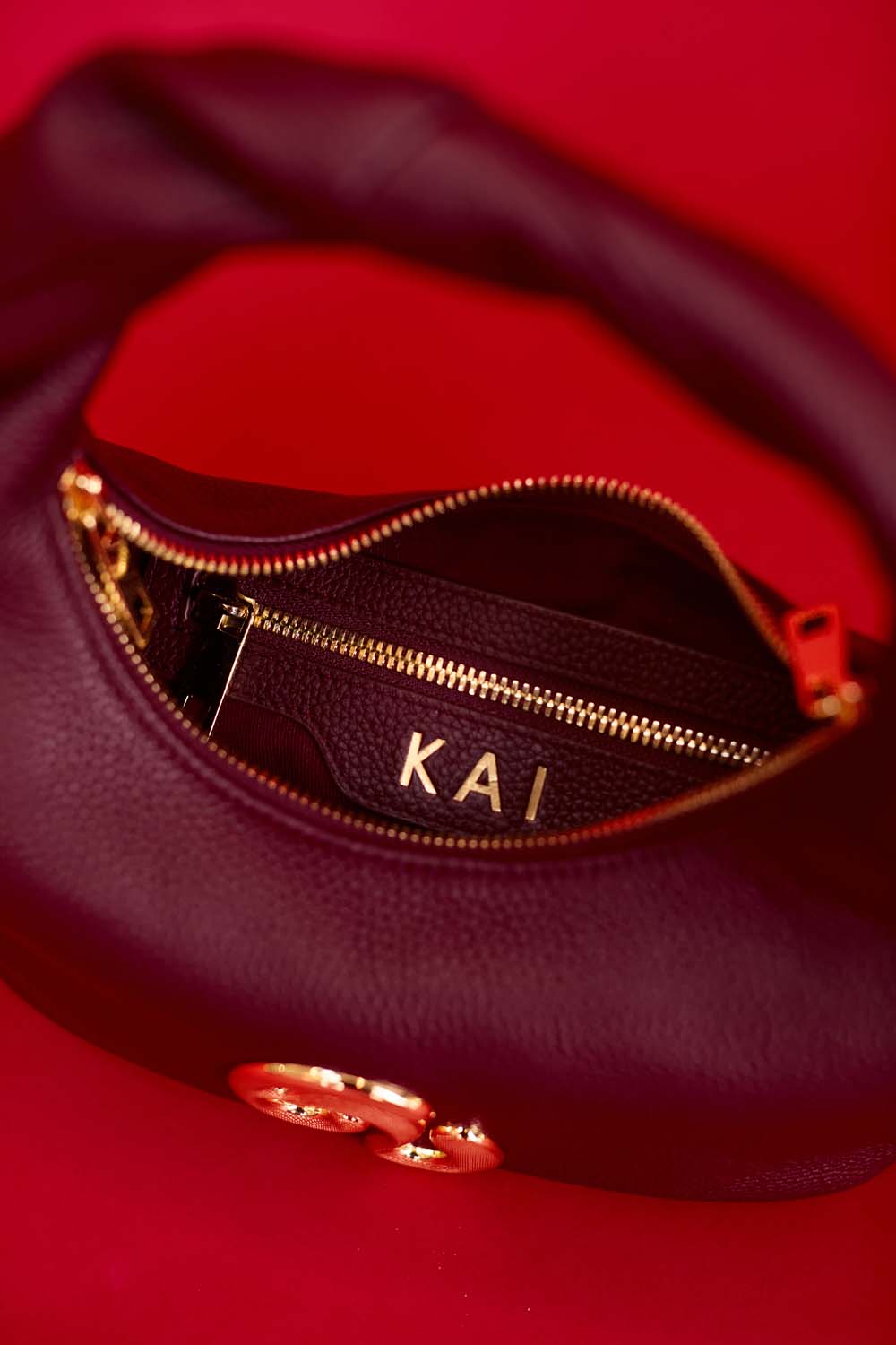 Little London Leather Mini Handbag - Burgundy