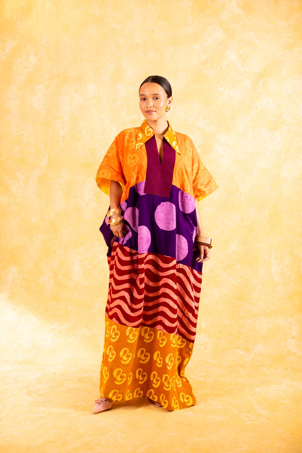 KAI x DYE LAB Agbada - Orange