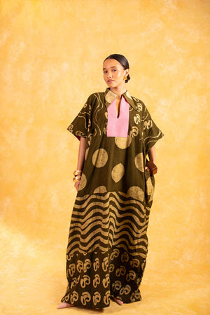 KAI x DYE LAB Agbada - Khaki