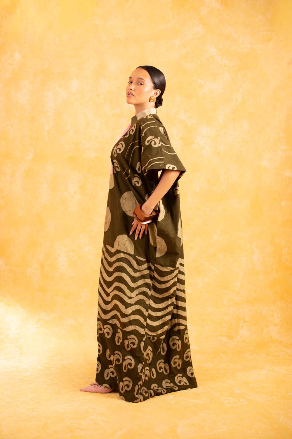 KAI x DYE LAB Agbada - Khaki