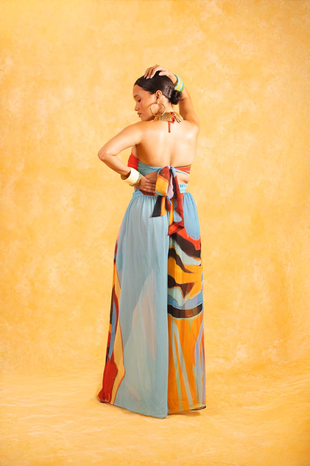 Meera Printed Trousers - Isimi Print - Blue