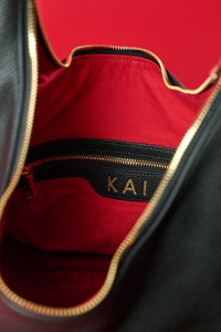 London Togo Leather Maxi Handbag - Black