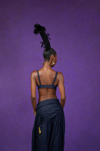 Ayra Logo Bralette - Denim