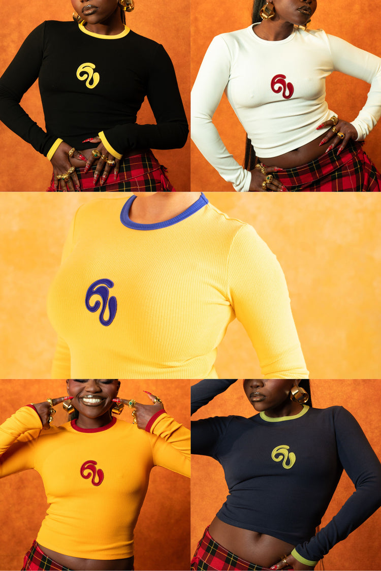 Nao Cotton Logo Embroidered Long Sleeve Top - Bundle