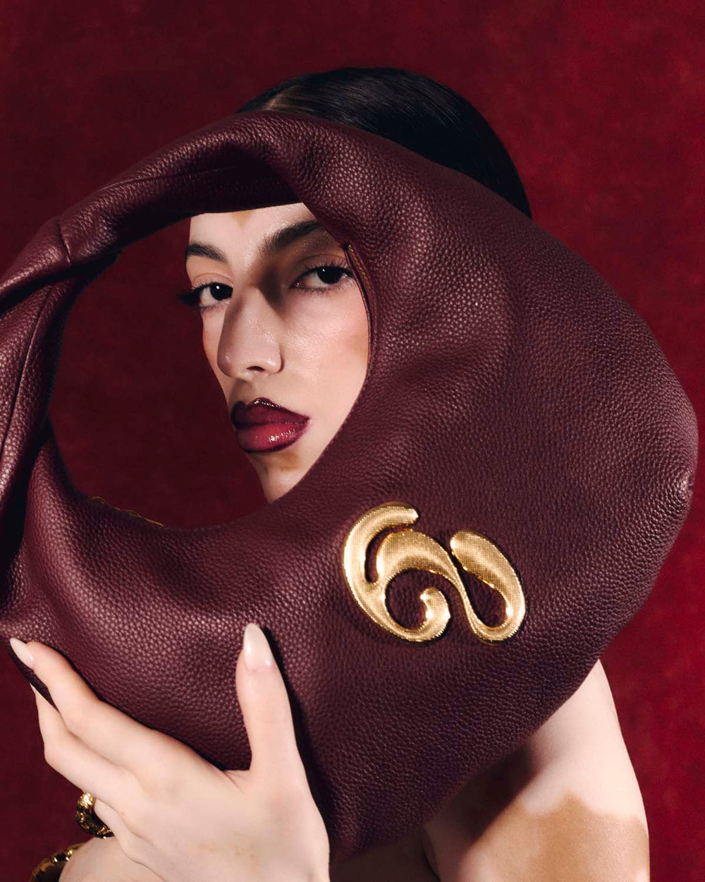 Little London Leather Mini Handbag - Burgundy