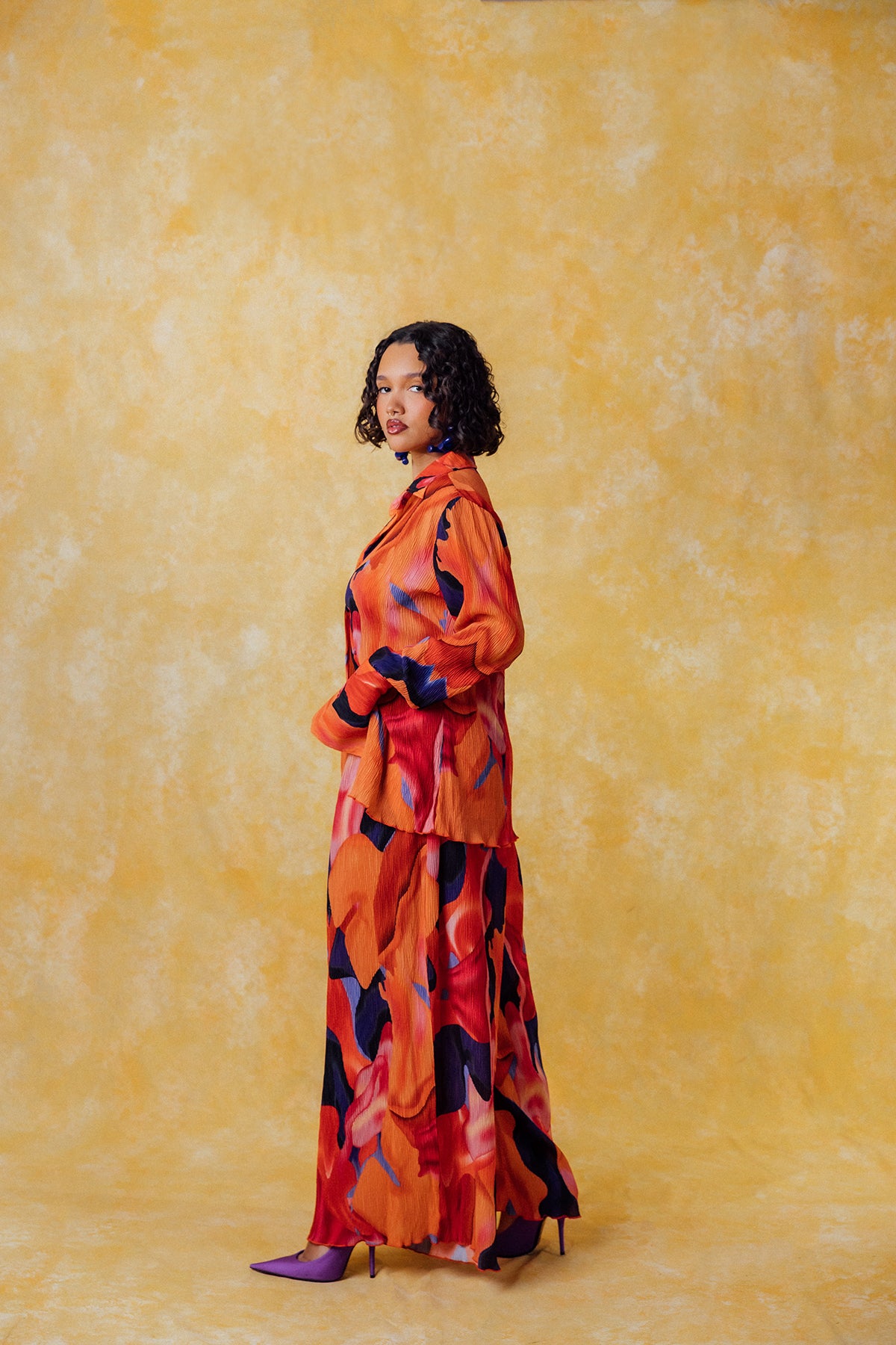 Mawuli Printed Plisse Trousers - Zuri Print