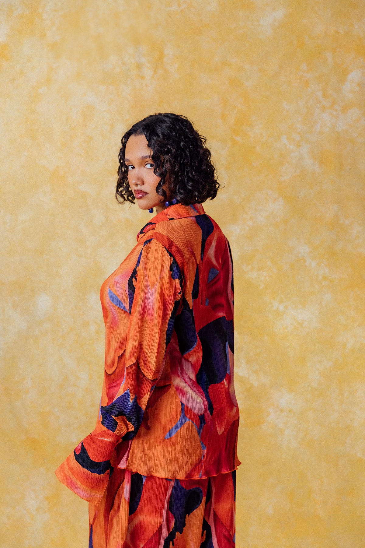 Mawuli Printed Plisse Trousers - Zuri Print