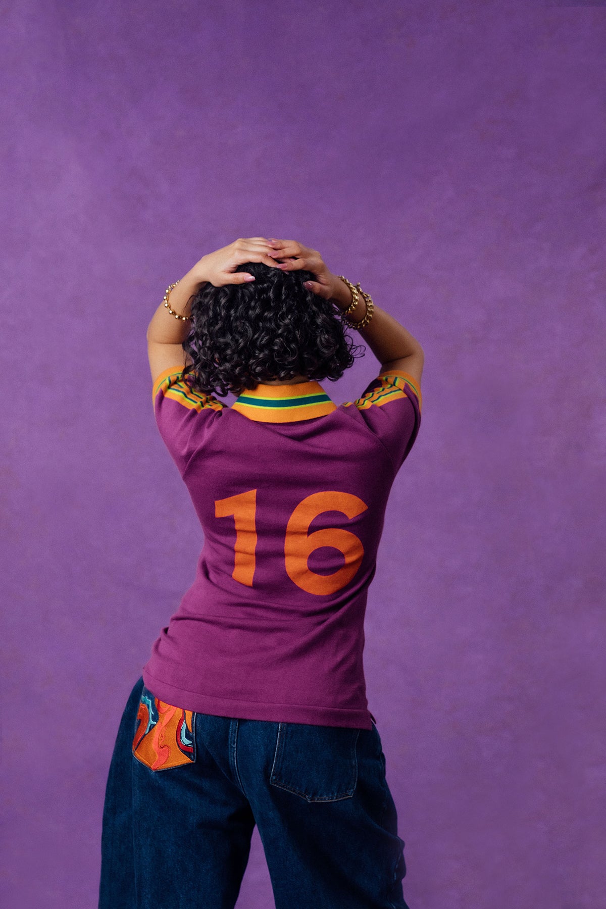 Mita Vintage Style Knitted Logo Jersey - Purple