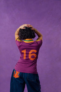 Mita Vintage Style Knitted Logo Jersey - Purple