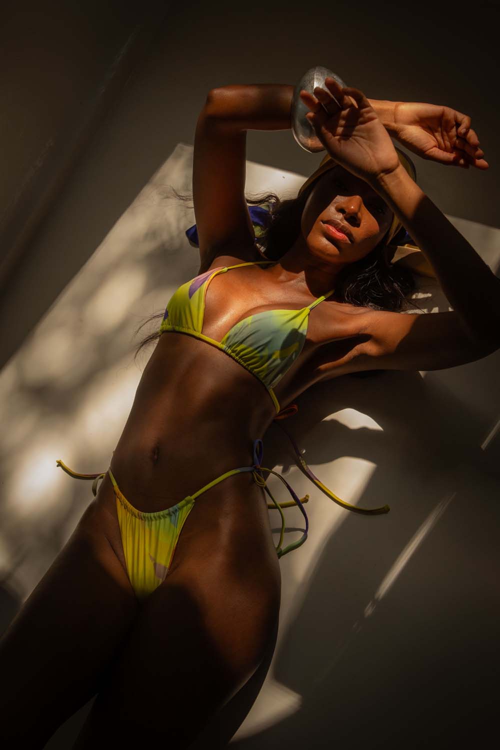 Kaikini String Printed Bikini Top - Ayo Print