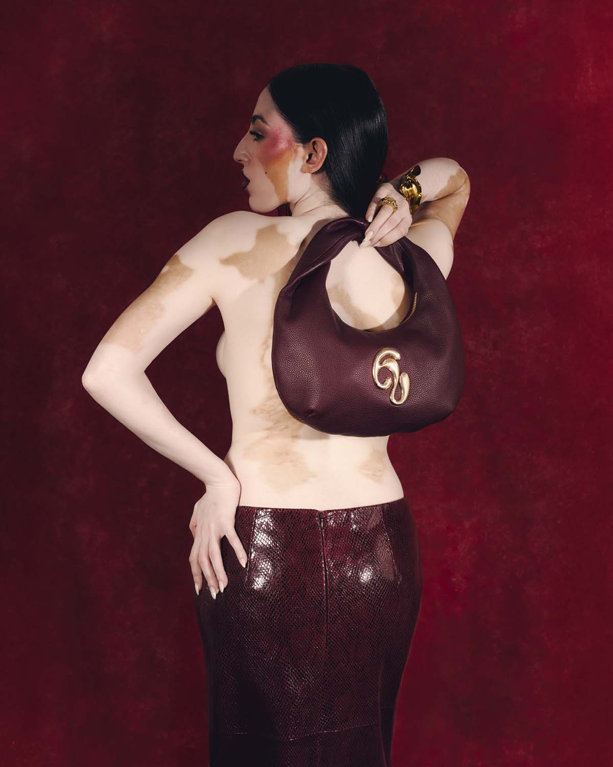 Little London Leather Mini Handbag - Burgundy