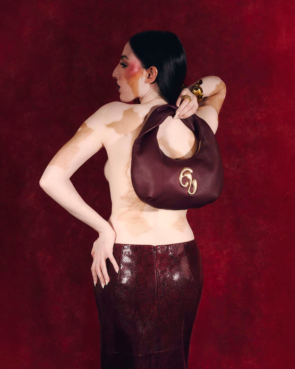 Little London Leather Mini Handbag - Burgundy