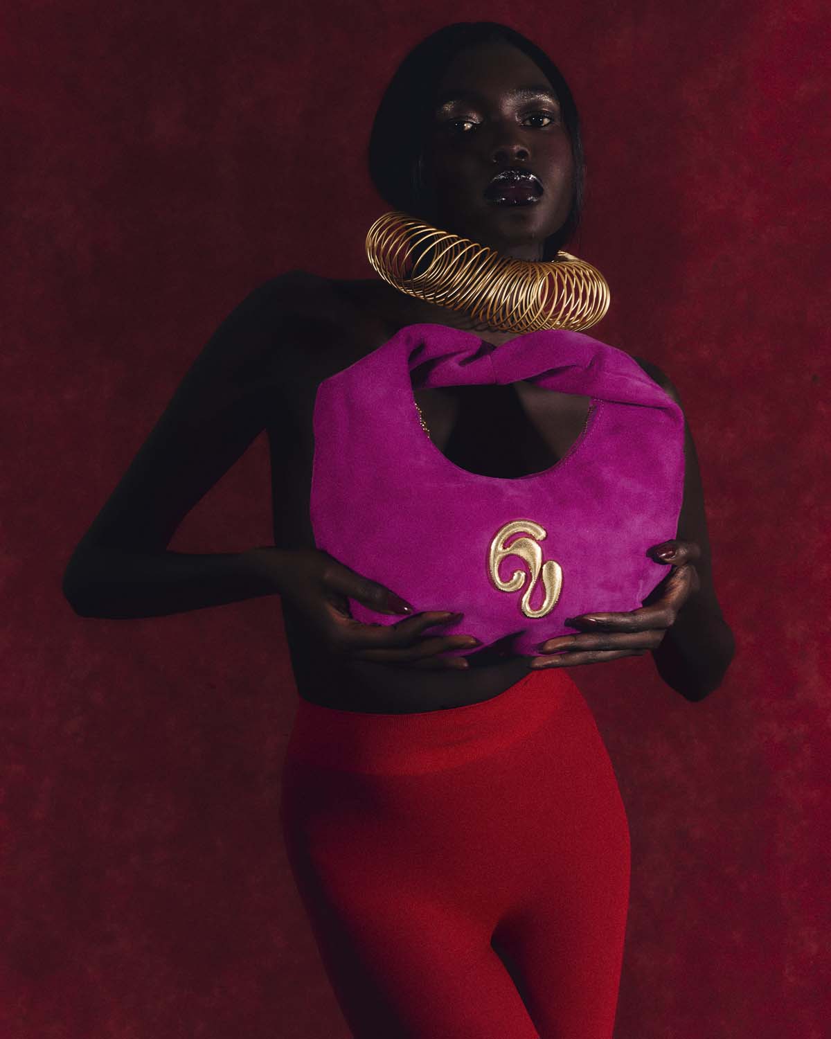 Little London Suede Mini Handbag - Purple