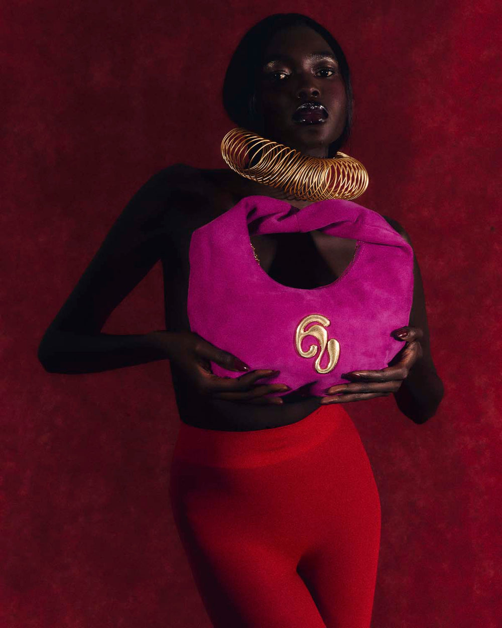 Little London Suede Mini Handbag - Purple