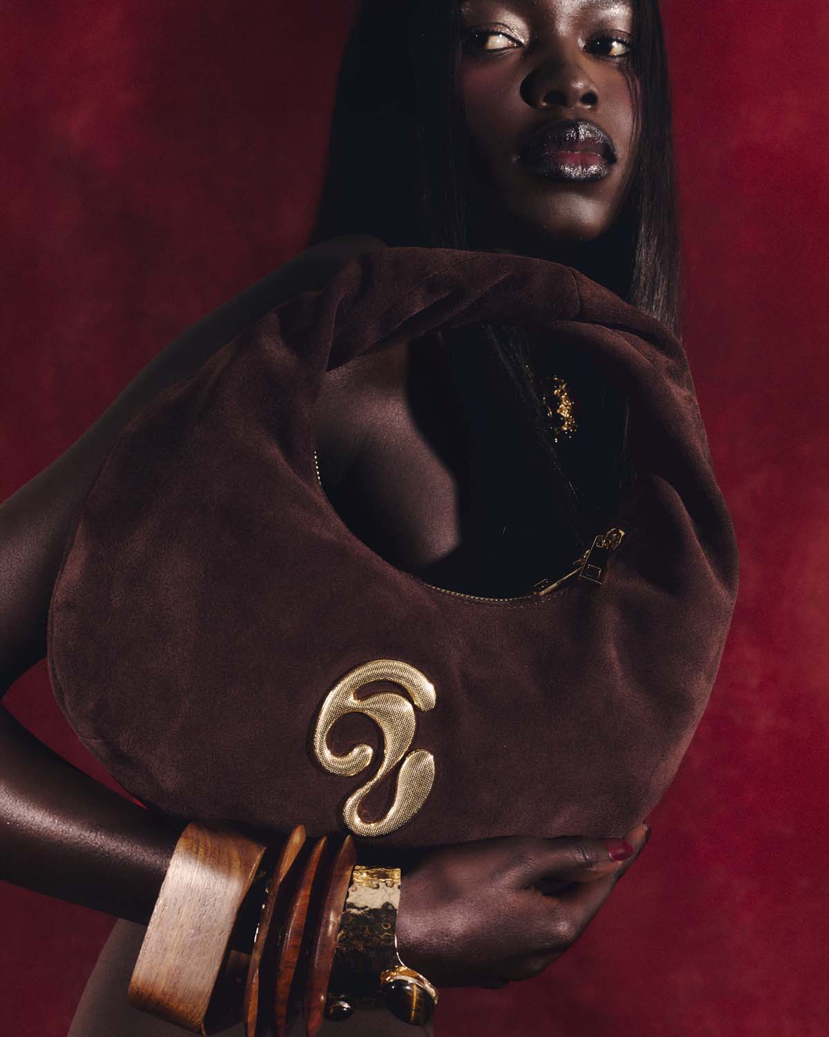 Little London Suede Mini Handbag - Chocolate Brown