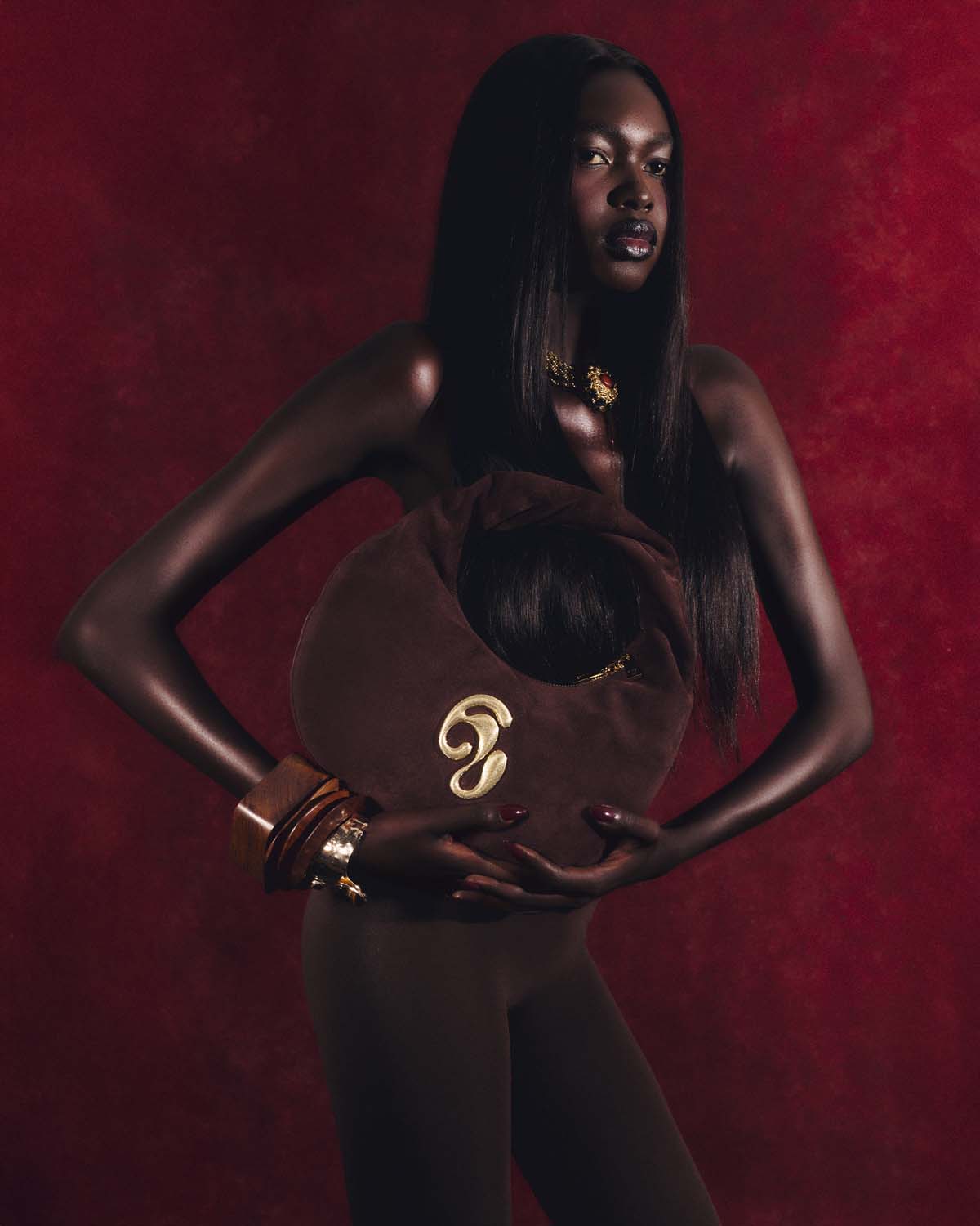 Little London Suede Mini Handbag - Chocolate Brown