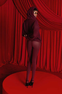 Nori Hooded Cardigan - Burgundy