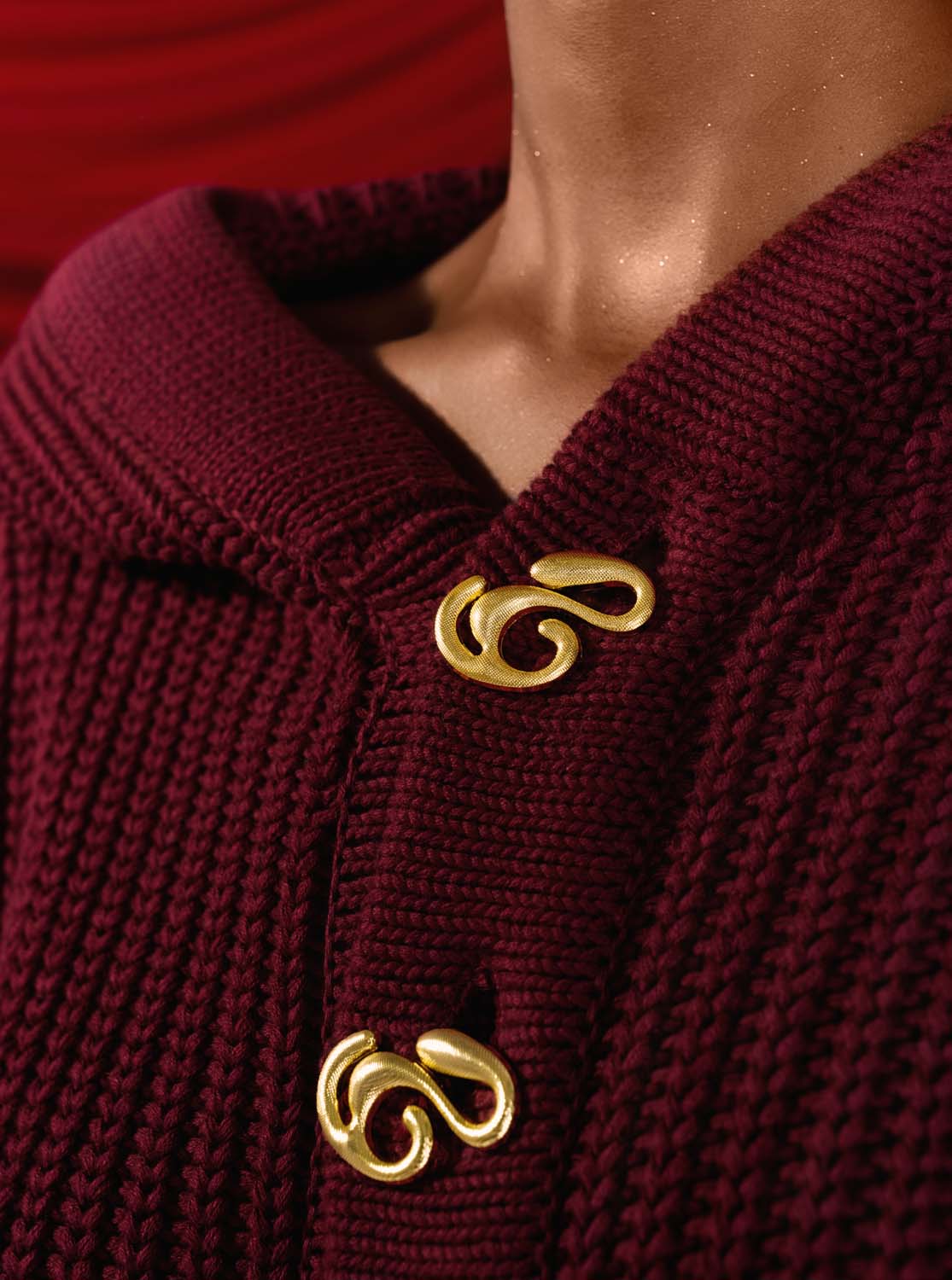 Nori Hooded Cardigan - Burgundy