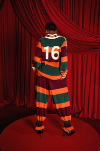 Rafa Striped Long Sleeve Rugby Shirt