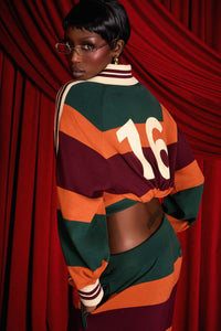 Rafa Striped Long Sleeve Rugby Shirt