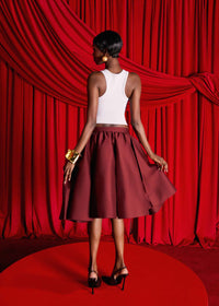 Nao Cotton Logo Embroidered Racer Back Vest Top - Grey