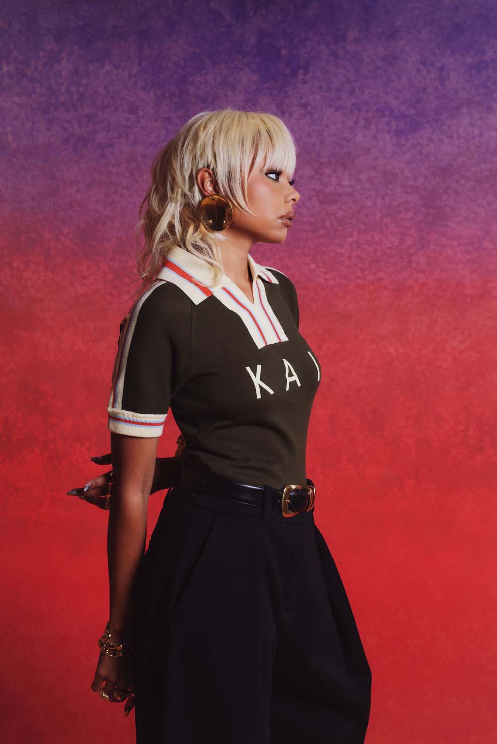 Mita Vintage Style Knitted Logo Jersey - Khaki