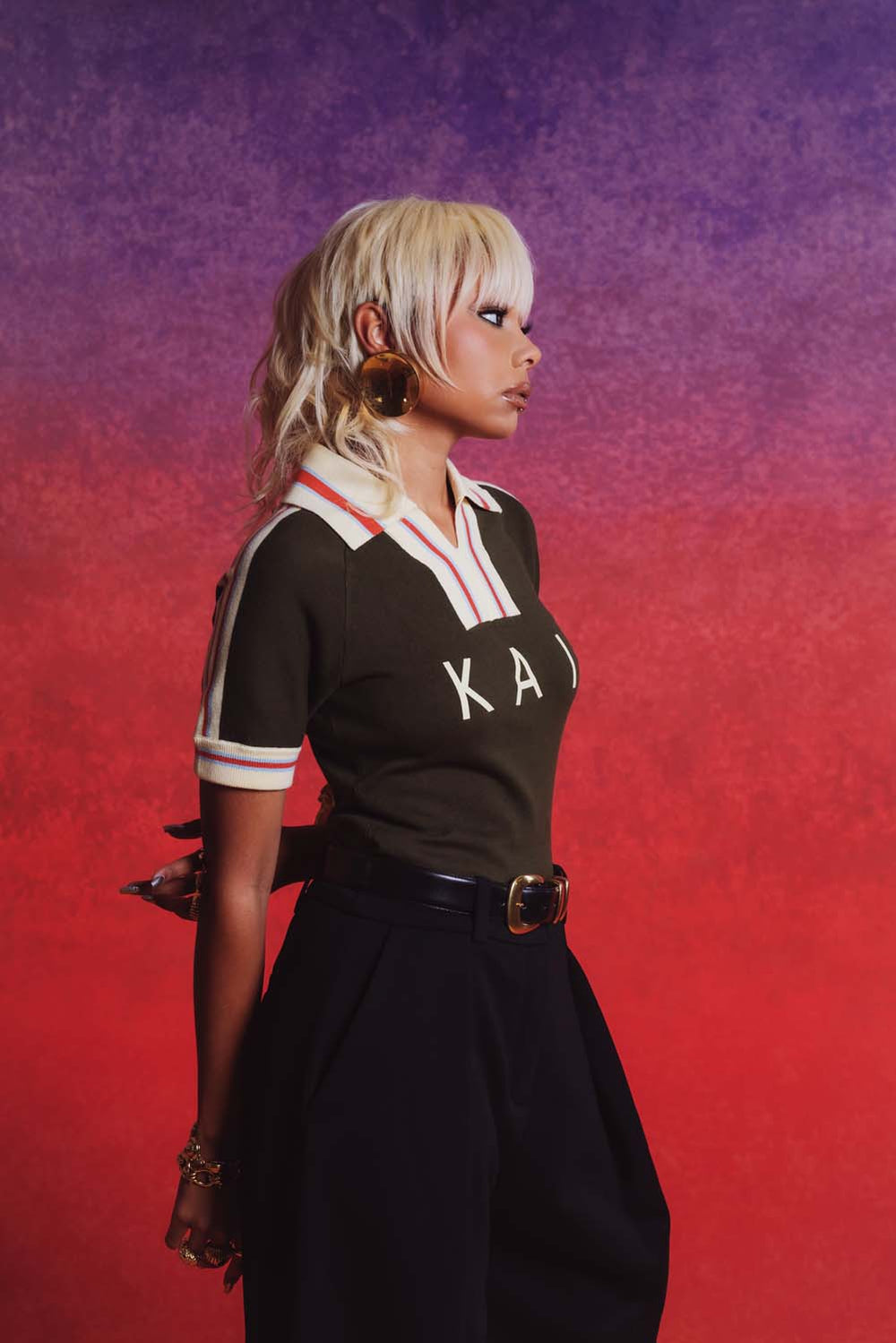 Mita Vintage Style Knitted Logo Jersey - Khaki