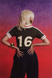 Mita Vintage Style Knitted Logo Jersey - Khaki