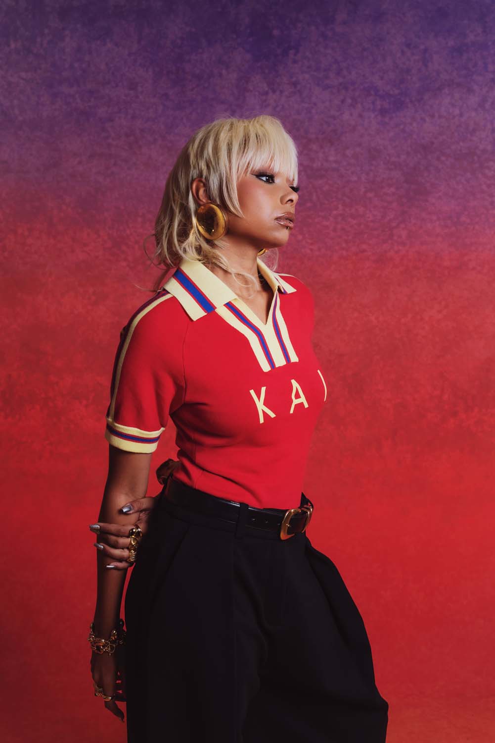 Mita Vintage Style Knitted Logo Jersey - Red – Kai Collective