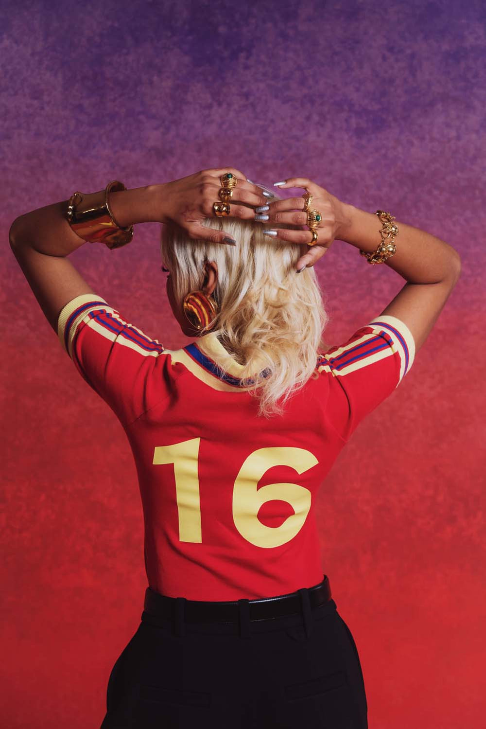 Mita Vintage Style Knitted Logo Jersey - Red