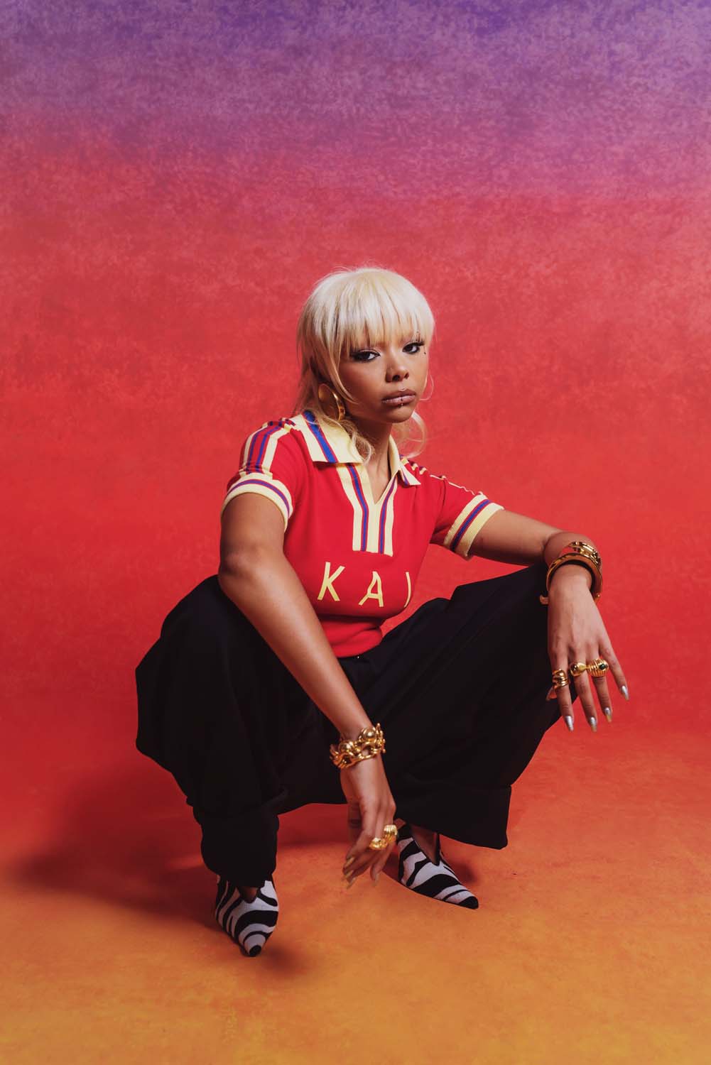 Mita Vintage Style Knitted Logo Jersey - Red