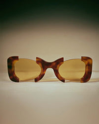 Suki Sculptural Statement Sunglasses - Tortoiseshell