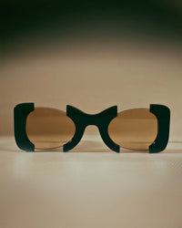 Suki Sculptural Statement Sunglasses - Black