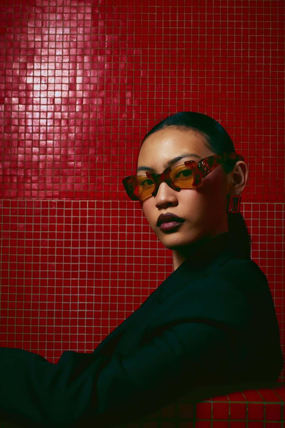 Suki Sculptural Statement Sunglasses - Tortoiseshell