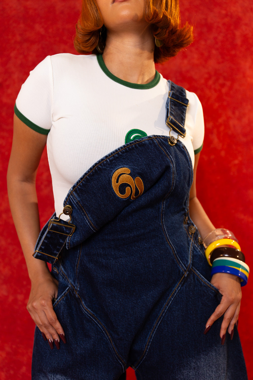 Azaya Short Dungarees - Blue Denim