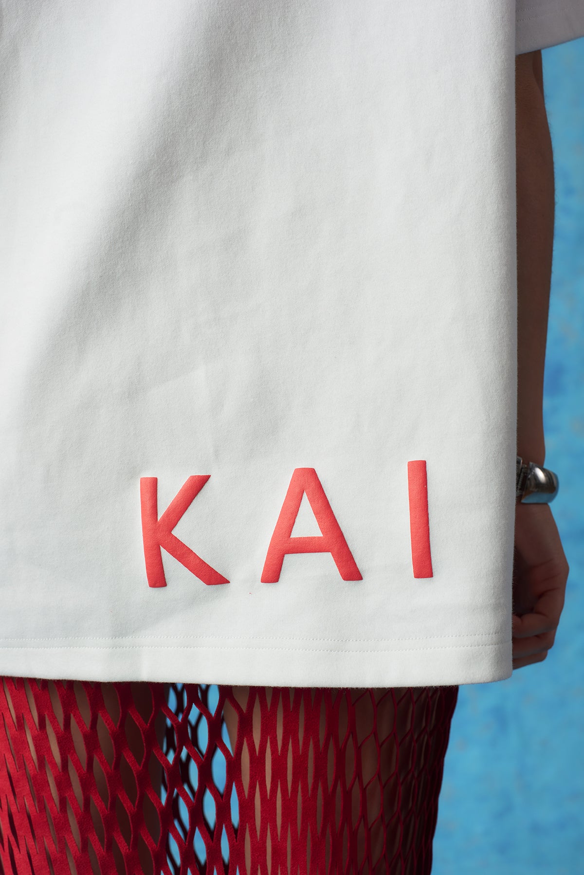 Kaili Oversized Cotton Logo Printed T-Shirt - White