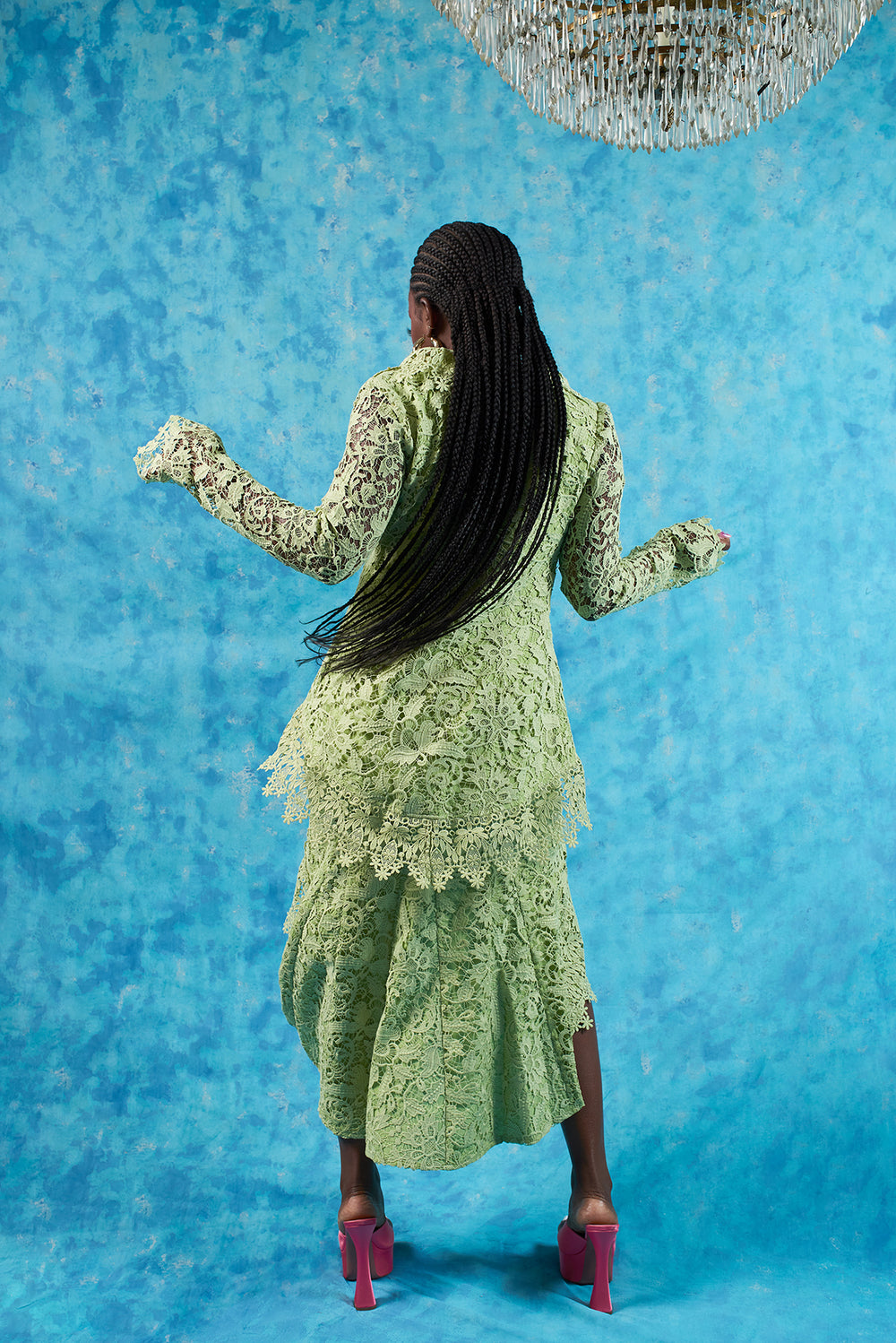 Isabella Lace Skirt - Pistachio