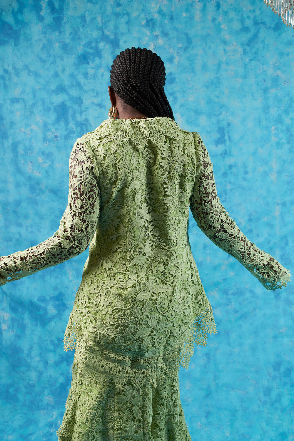 Isabella Lace Top - Pistachio