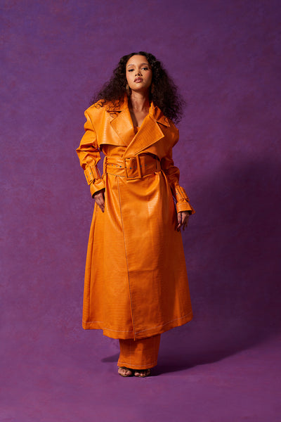 【ohotoro 】leather midi coat ohotoro 】leather midi coat